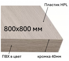 Столешница пластик 800х800